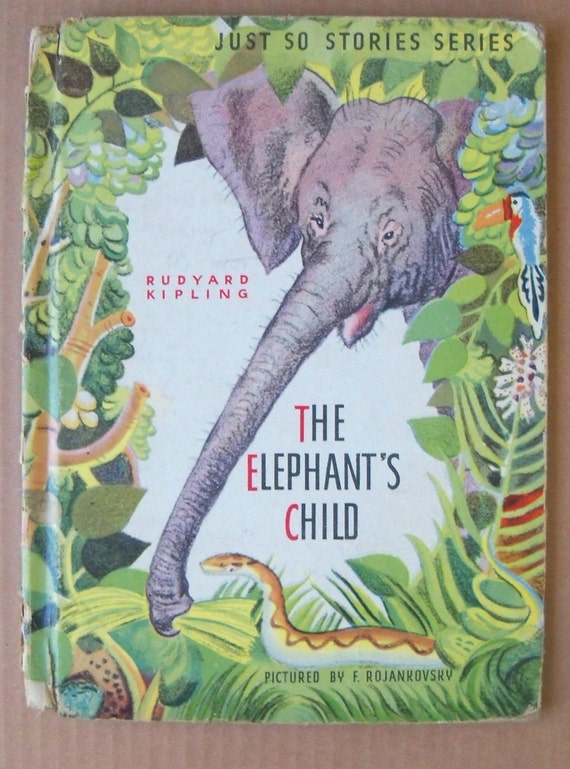 Items similar to Rudyard Kipling The Elephant's Child Vintage Children ...