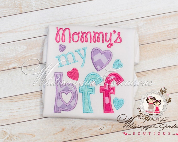Mommy's My BFF Shirt for Baby Girls - Mommys Girl Shirt - Custom Shirt - Girls best friend shirt - 1st Valentines Day Outfit