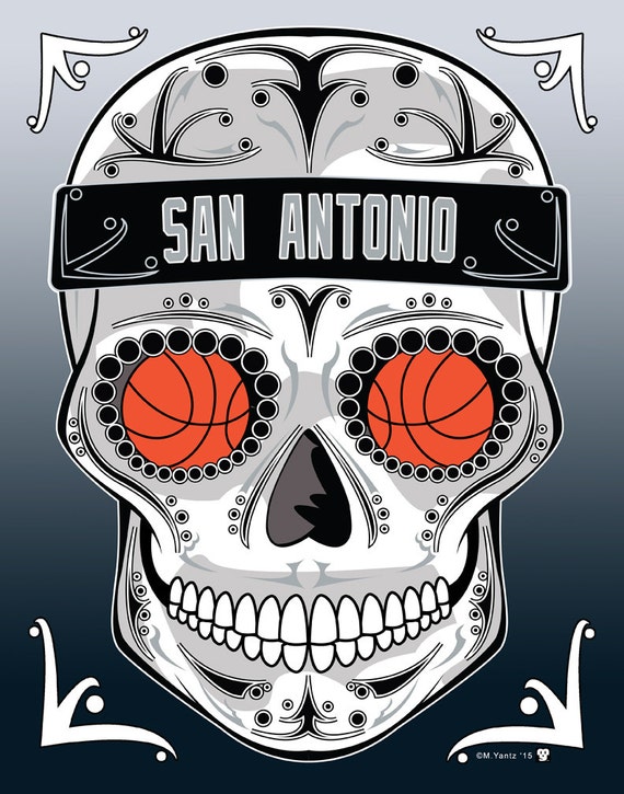 spurs sugar skull shirt