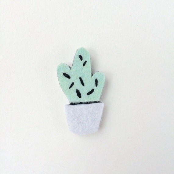 Items similar to Cactus Felt Lapel Pin on Etsy