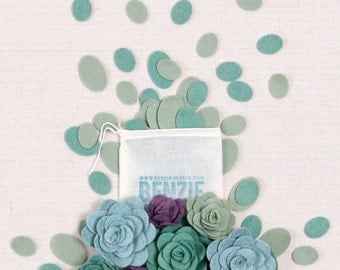 Felt Ovals // Felt-Fetti by Benzie // Felt Shapes, Die Cut Shapes, Succulent Craft, Felt Plants, Terrarium Kit, Felt Flowers, Flowers DIY