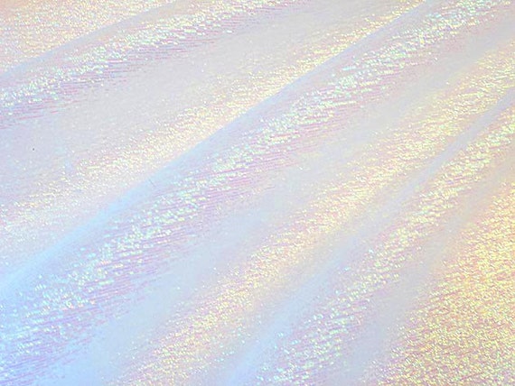 Iridescent White Organza Lame Specialty Fabric by StitchinStash