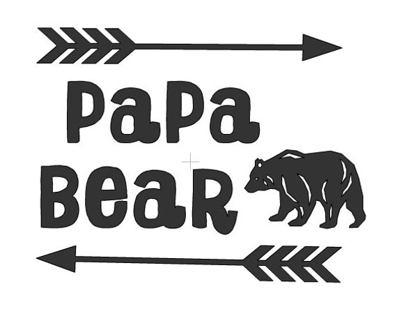 Items similar to VINYL DecaL - DIY Iron On - PAPA Bear on Etsy