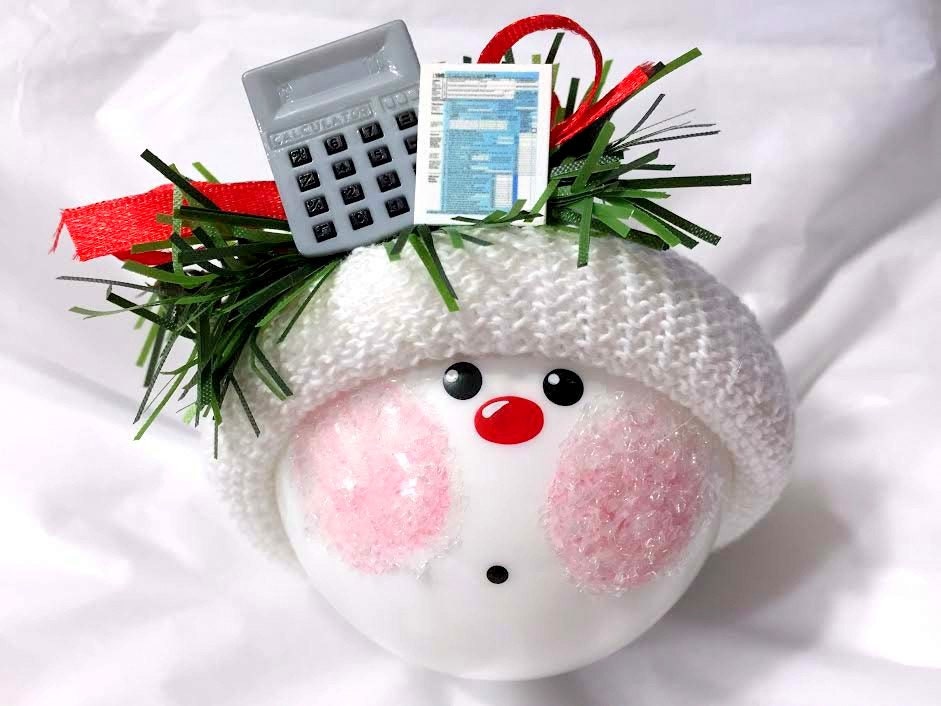 Accounting Christmas Ornaments Tax Form Calculator Hand