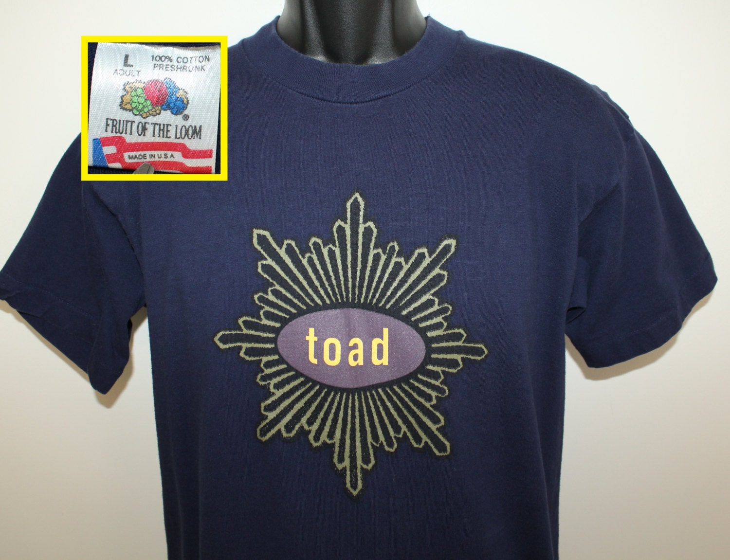 Toad the Wet Sprocket band vintage tshirt L navy blue 80s 90s