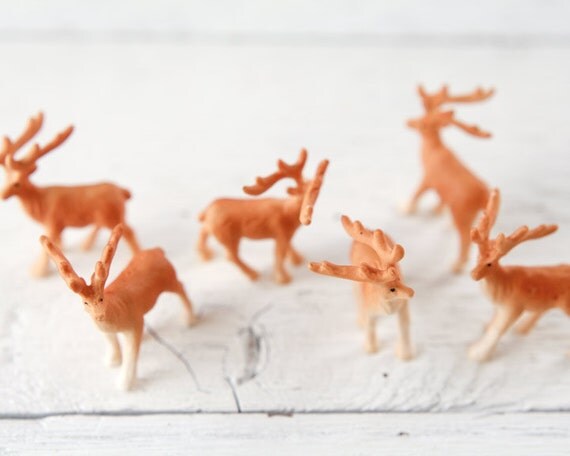 tiny reindeer figurines
