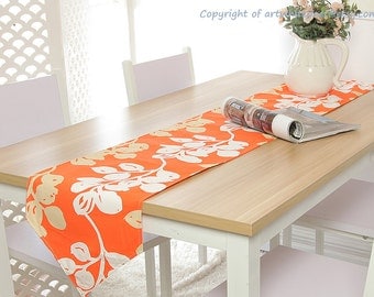 Table Runner Tree Flower Leaves Dinner,Party,Wedding,Birthday Gift-Eco Friendly Custom Size,tablecloth,pillow case,cushion napkins available