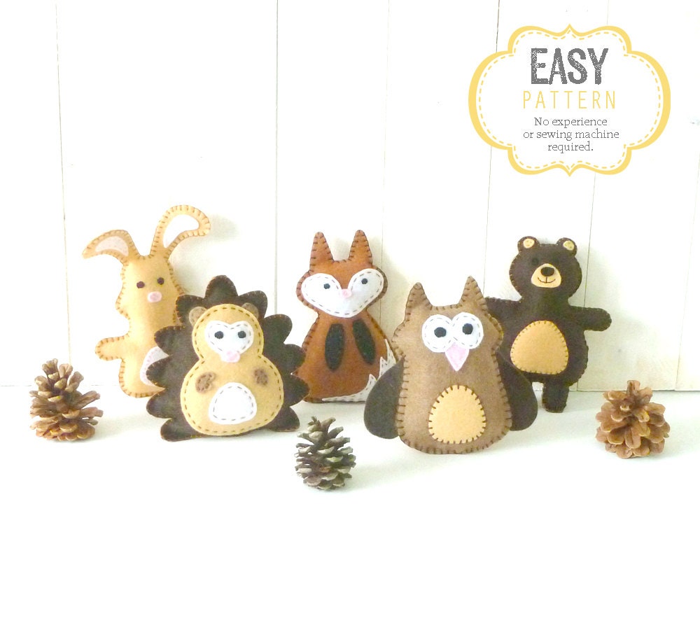 mini woodland stuffed animals