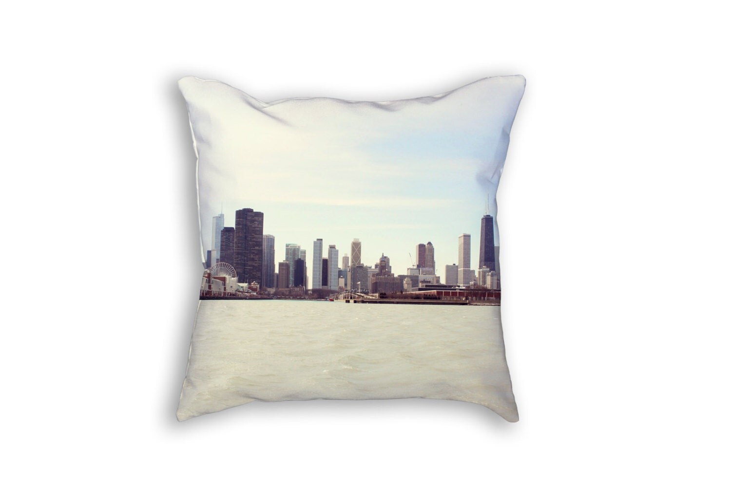 Chicago Pillow Chicago Skyline Pillow Cover City Pillow