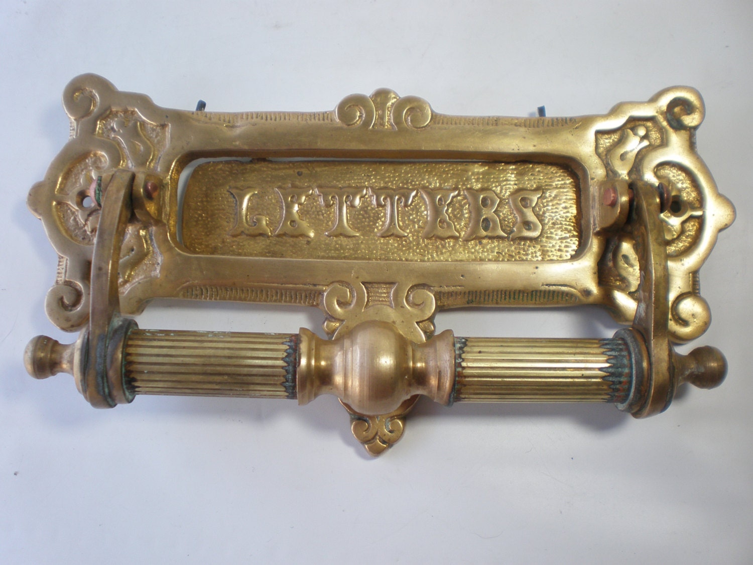 Antique brass mail slots for doors for sale