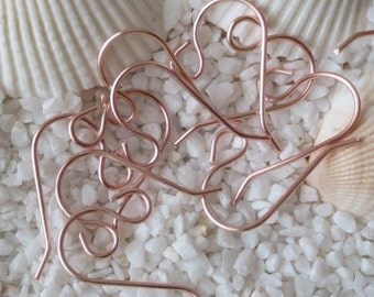 Rose Gold Earring Hooks - 21mm - 12, 24 or 36 pcs
