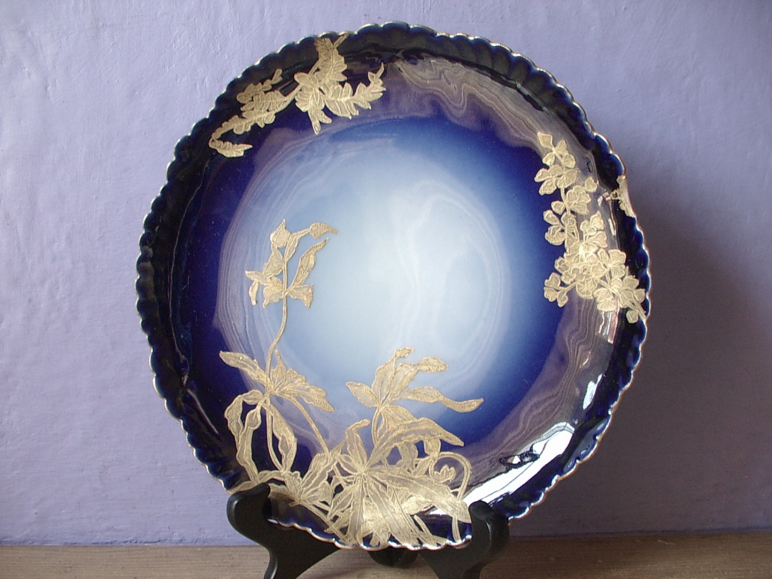 Antique Flow Blue plate JPL Limoges plate Antique by ShoponSherman