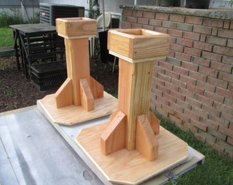 Bed Risers for College Dorm Room 4 Inch All Wood