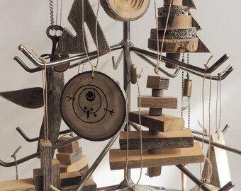 Table top Christmas Tree, MADE TO ORDER, Recycled Metal Christmas Tree, Recycled Christmas Tree, Sculpture, Rustic Modern Christmas Tree