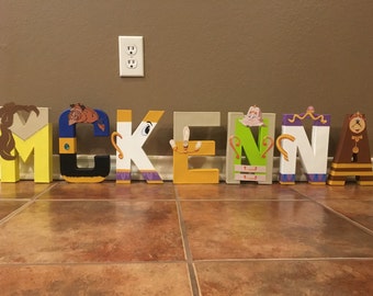 Beauty and the Beast Custom Name Letters - price is per letter