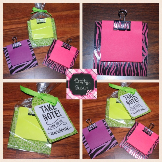 Mini Post It Note Clipboard by CraftySusanGifts on Etsy