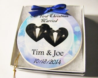Gay wedding- Christmas Ornament - Gay Ornament - Wedding Ornament - Wedding Gift - Christmas - Gay Wedding Gift - Gay Marriage