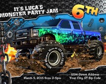 Unique big truck invitation related items | Etsy