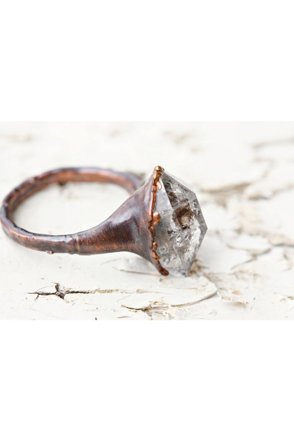 Raw Stone Ring quartz ring raw gemstone crystal rings