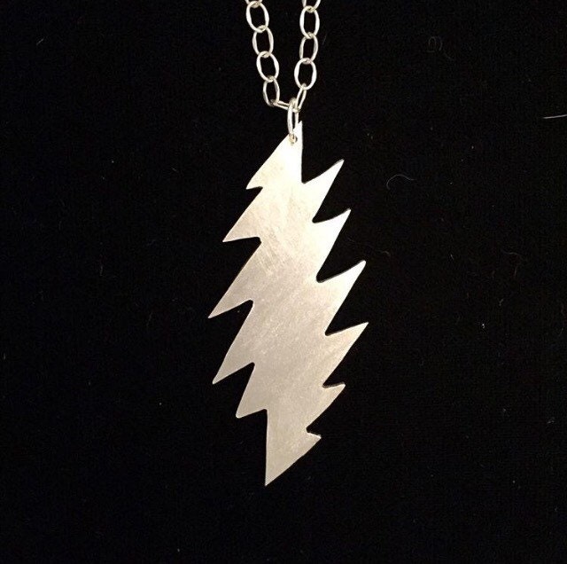 Sterling silver 13 point Grateful Dead Large lightning bolt