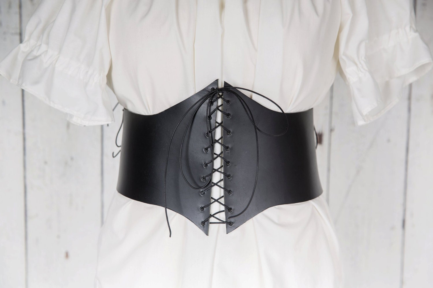Black Leather Corset Belt By Morrigansdesigns On Etsy