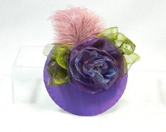 purple Fascinator Gothic Steampunk Hat Minihat Bibi Chapeau Cappelli Formal Church Derby Hat English wedding Ladies Prom Gown Bride