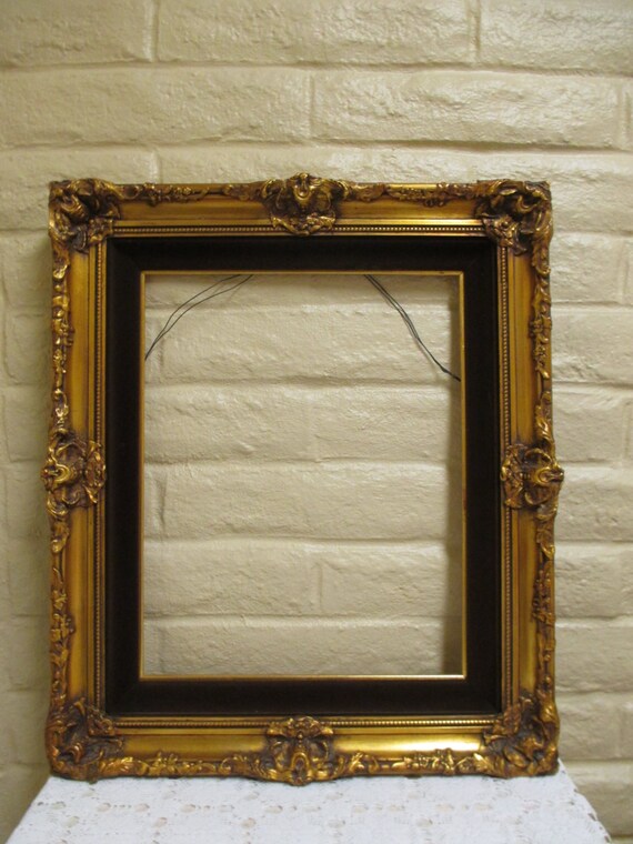 Vintage Large Ornate Gold Gilded Wood Picture Frame