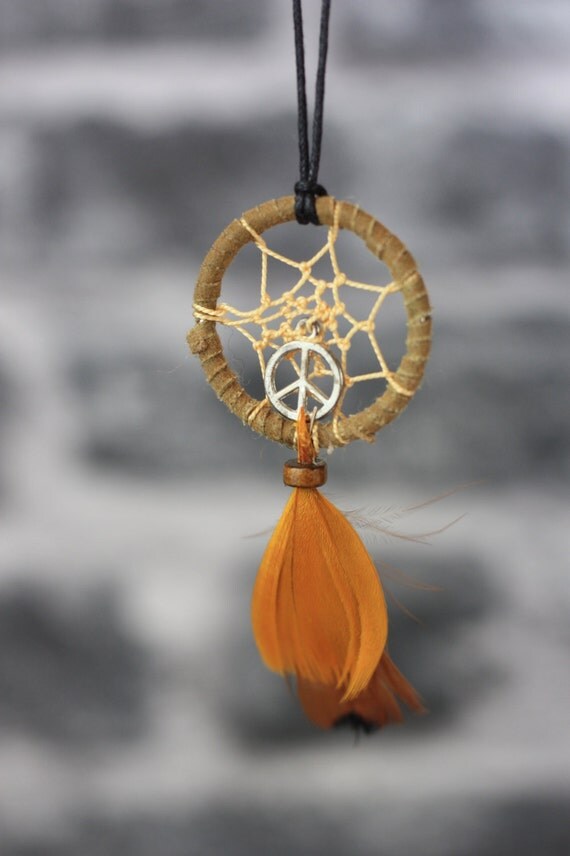 PEACE DREAMCATCHER NECKLACE -Statement Necklace- Dreamcatcher- Bohemian- Boho chic- Festival necklace- Bespoke Jewelry- Festival- Vintage