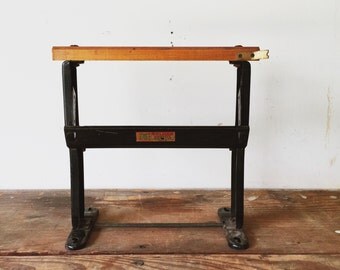 Antique Paper Cutter Rustic General Store Paper Roll Cutter Bulman Gravity Paper Cutter 10 3/4" Paper Roll
