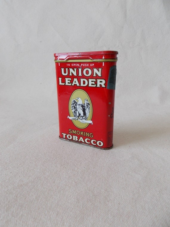 Vintage Union Leader Smoking Tobacco Tin