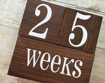 Newborn Baby Gifts Idea- Large Baby Age Blocks - baby shower gift, unique baby items, best baby gifts. Replace monthly baby stickers!