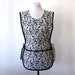 Classic Black and White Floral Cobbler Smock by MitzieAprons4u