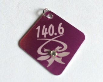 Triathlon necklace: 140.6 triathlon charm necklace, ironman jewelry, 140.6 jewelry, ironman triathlon, triathlon jewelry, statement necklace
