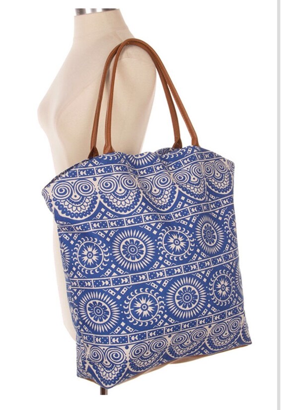 Top selling shops Item Canvas Large Tote Bag ethnic print