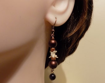 Snake Bone Jewelry Earrings Real bone/Womens gift/Fall Jewelry
