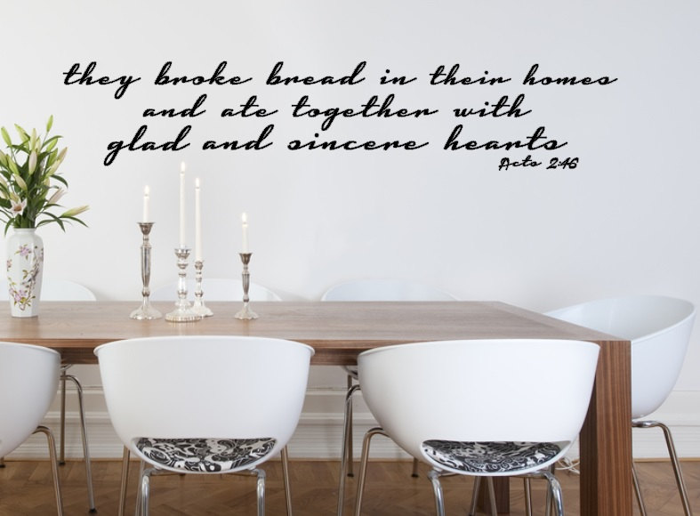 They Broke Bread In Their Homes and Ate Together With Glad and