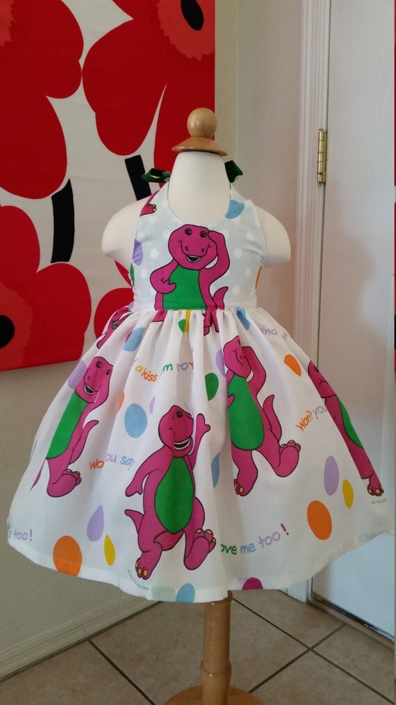 Custom Made to Order Barney party dress Sz 12m to 6T
