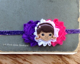 DOC MCSTUFFINS Headband, Doc Party, Headbands, Birthday Headbands, Doc Headband, Doc Mcstuffins Birthday, Doc McStuffins