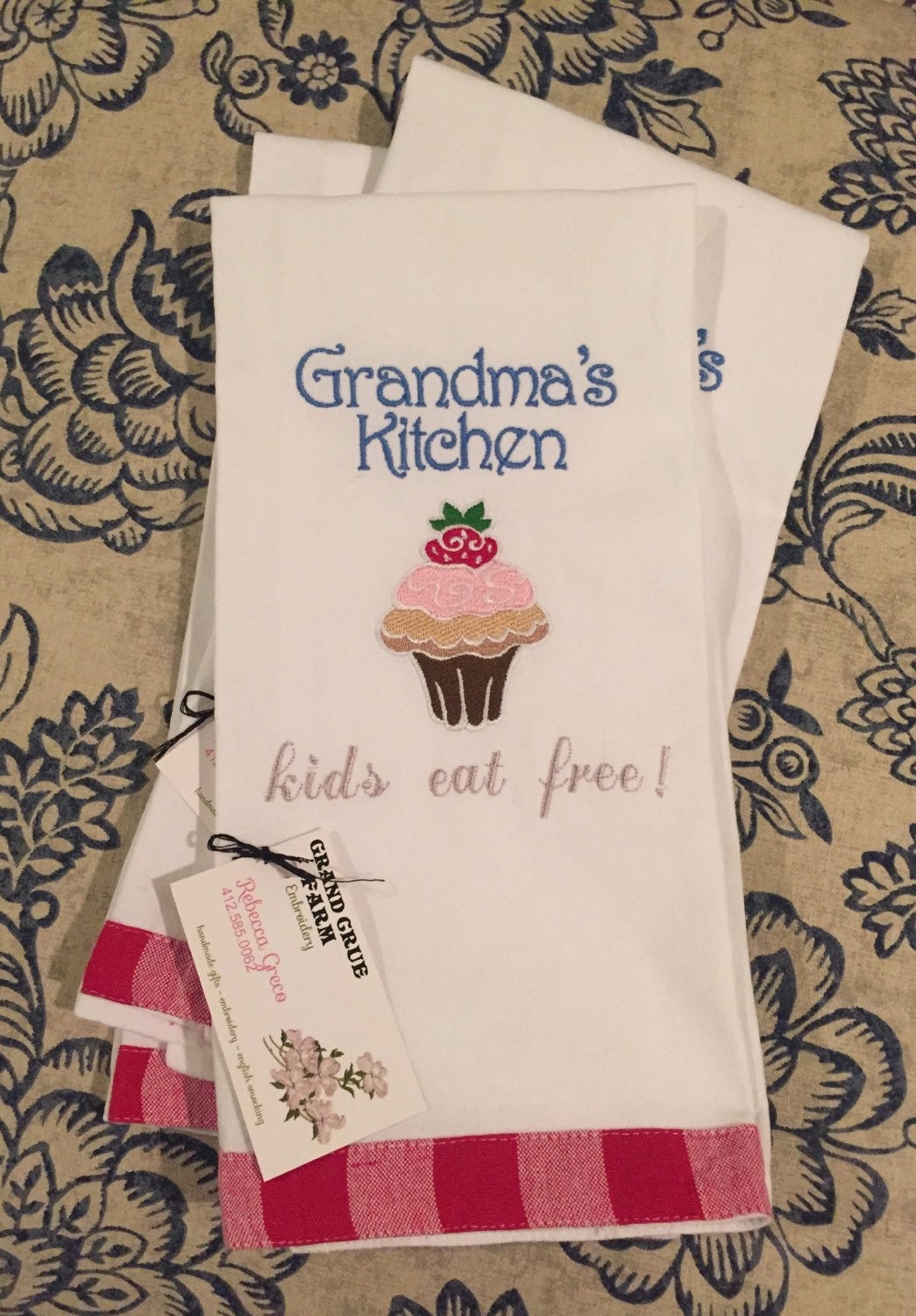 Decorative Embroidered Kitchen Towels for a by grandcruefarm