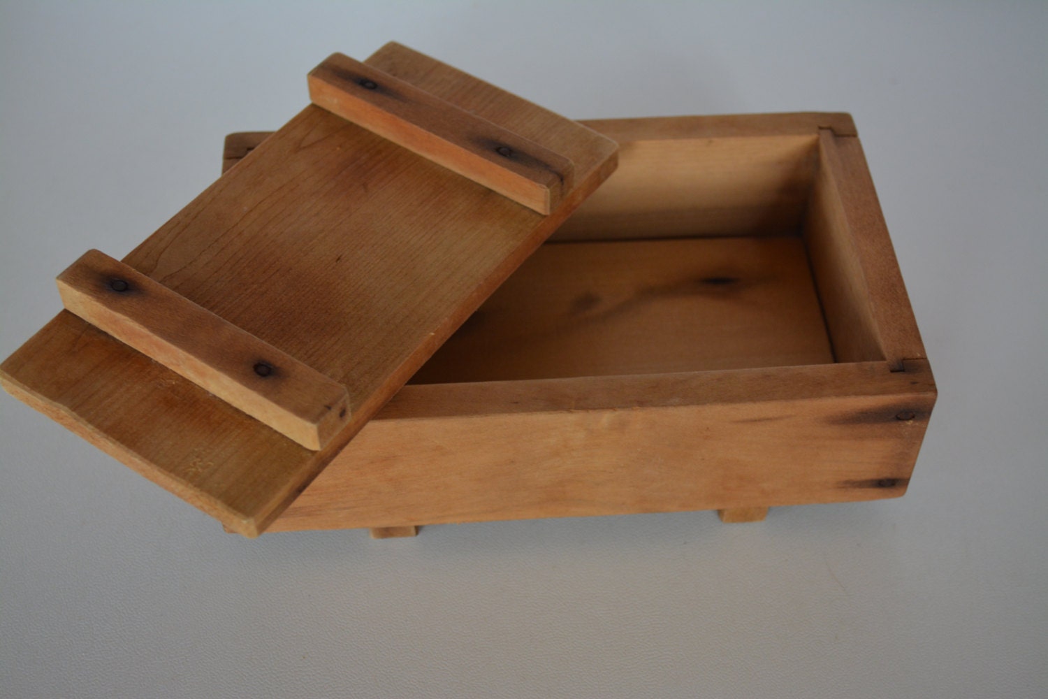 Sushi rice mold wooden pressed hako sushi vintage Japanese