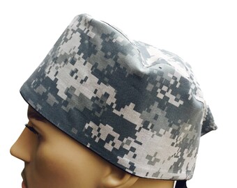 Surgical Scrub Cap - USMC MARPAT Woodland Scrub Hat - Camouflage Scrub Hat - Camo Scrub Cap