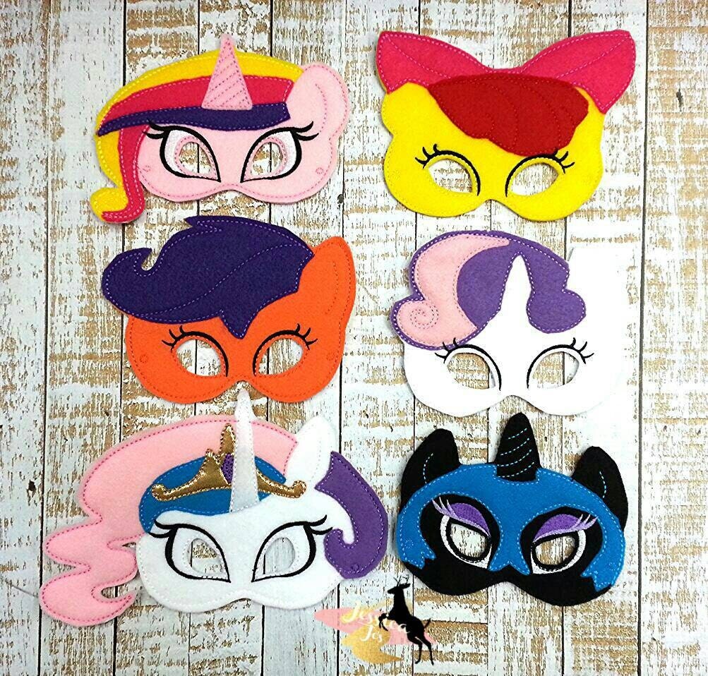 My Little Pony Inspired Felt Mask Mlp Pony Felt Masks