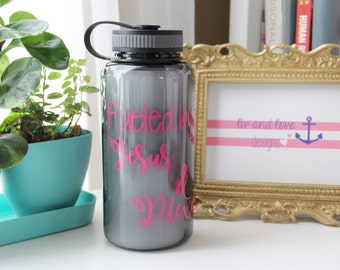 inspirational water bottle - fueled by Jesus and Plexus - plexus water bottle - inspirational water bottle - plexus gear - jesus and plexus