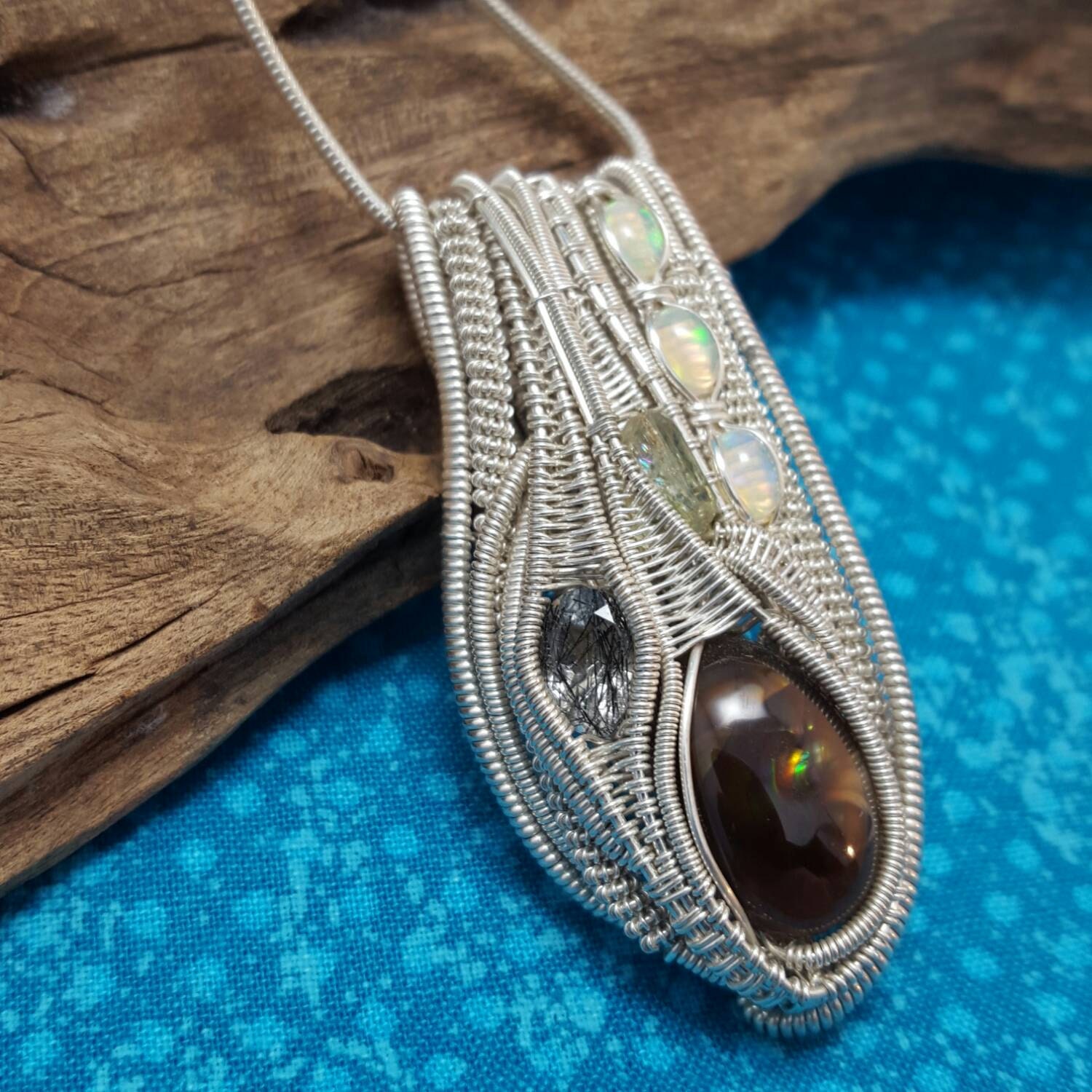 ONE OF A KIND Sterling Silver Wire Wrap by MorningDewDesignShop