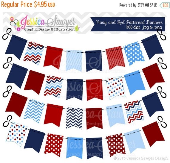 80% OFF - INSTANT DOWNLOAD, nautical banner clipart for personal and commercial use Il_570xn