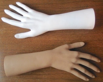 One Female Mannequin Hand Form - Ring, Watch, Bracelet, Jewelry Display - Choose White OR Light Skin Plastic Wrist Arm Hand Photo Prop Women