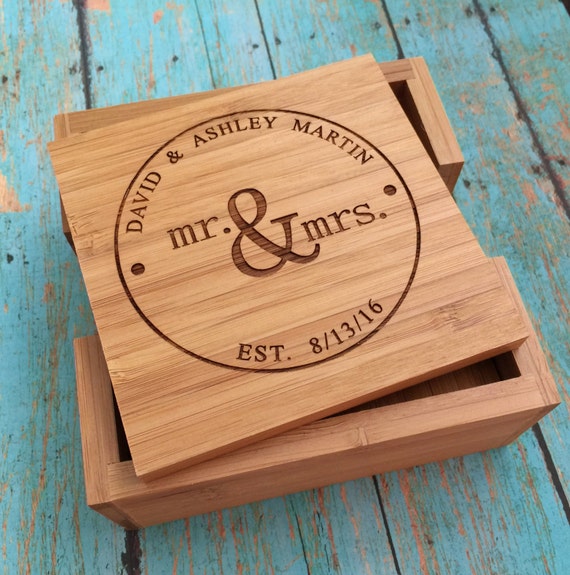 Wedding Engagement Gift Coasters Custom Wedding Coasters