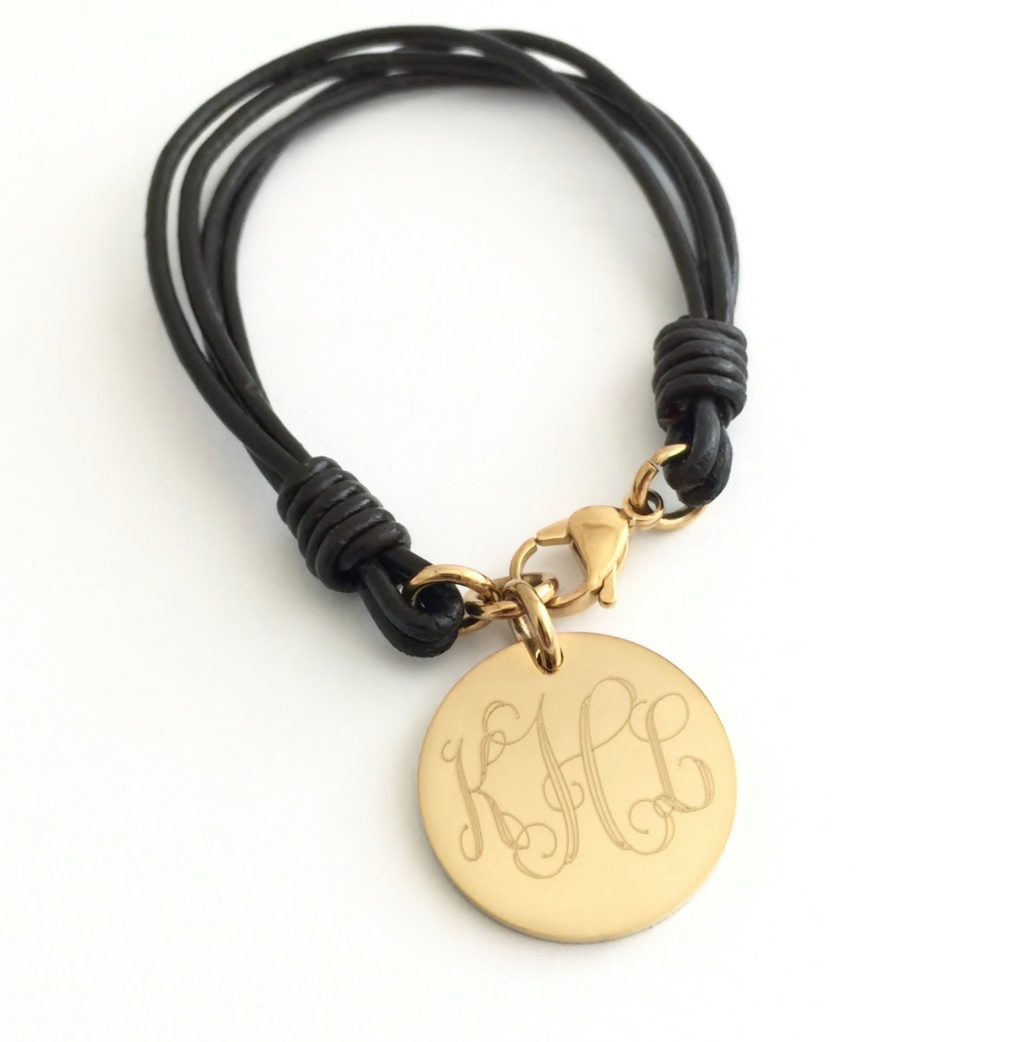 Personalized Leather Bracelets for Women Monogram Leather