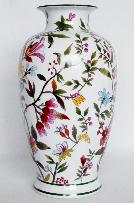 Vintage Large Oriental Floral Vase/Urn Vintage Vase/Urn
