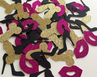Penis Confetti, Penis Party Decorations, Penis Party Confetti, Lips & Penis Confetti, Bachelorette Party decorations, Penis Decorations
